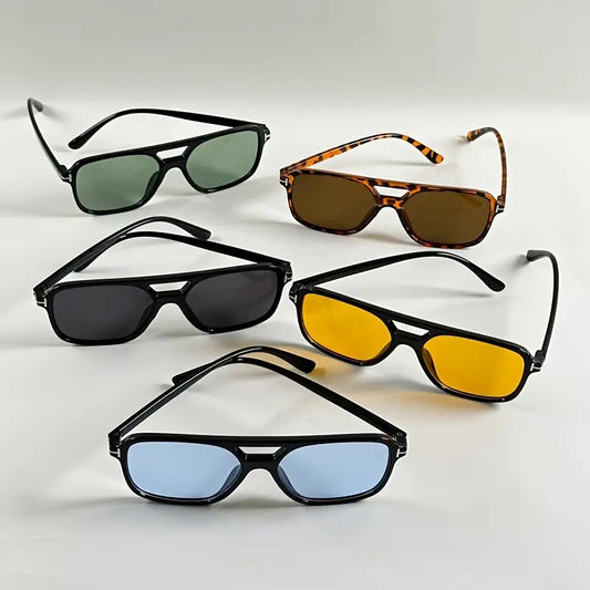 Double Bridge Aviator Sunglasses