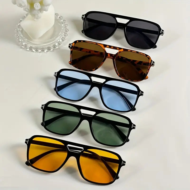 Double Bridge Aviator Sunglasses