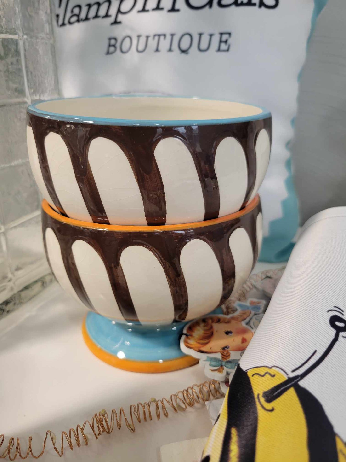 La Cote Blue Soup/Dessert Bowl SET