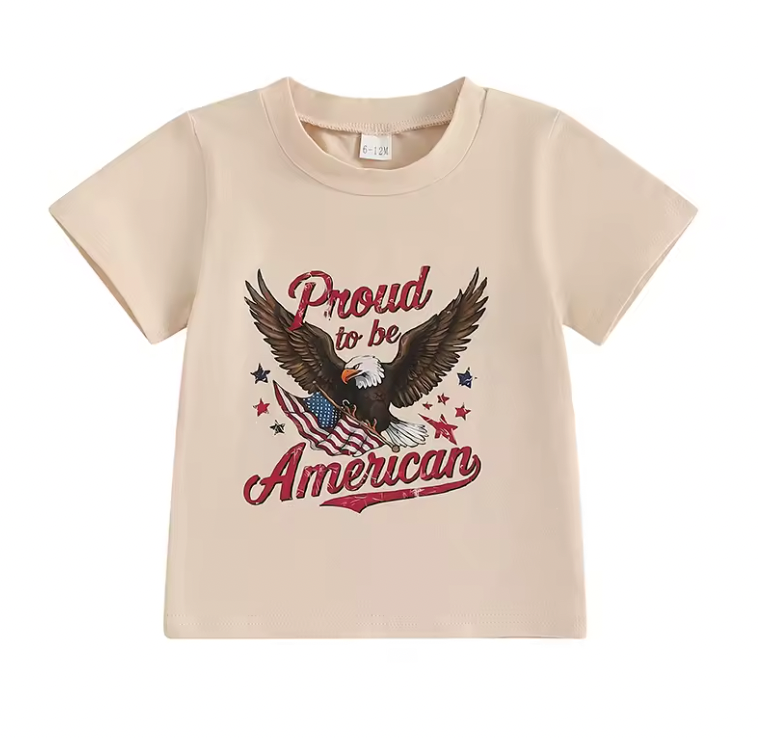 Proud to be an American Beige Tee-PreOrder