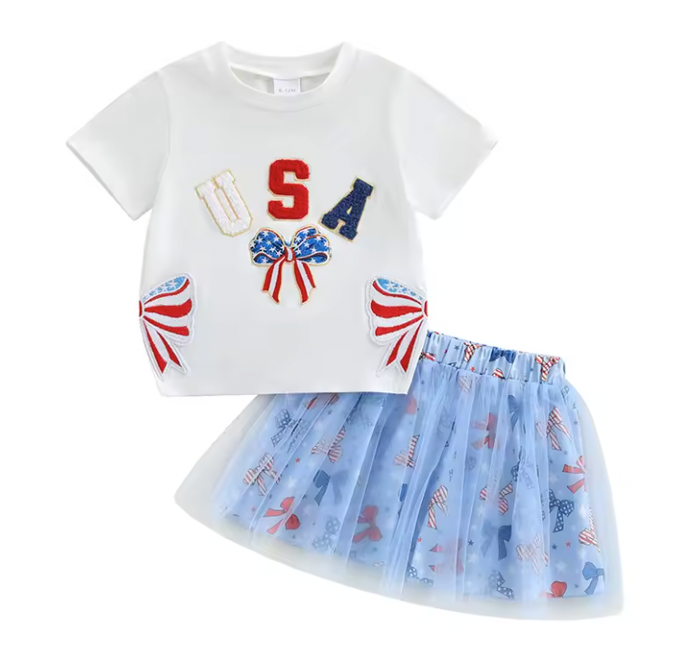 USA Bow Tutu Set-PreOrder