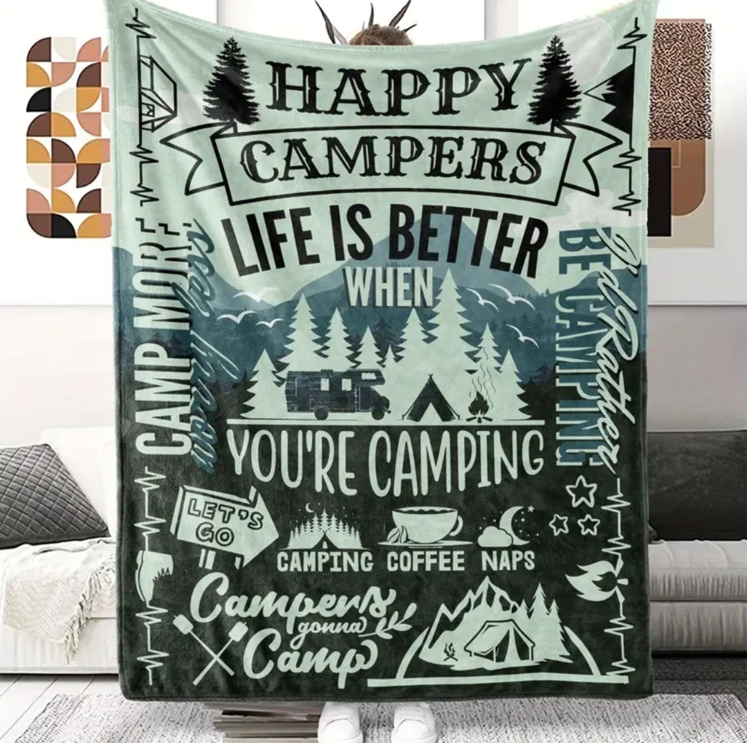 Camp throw blanket