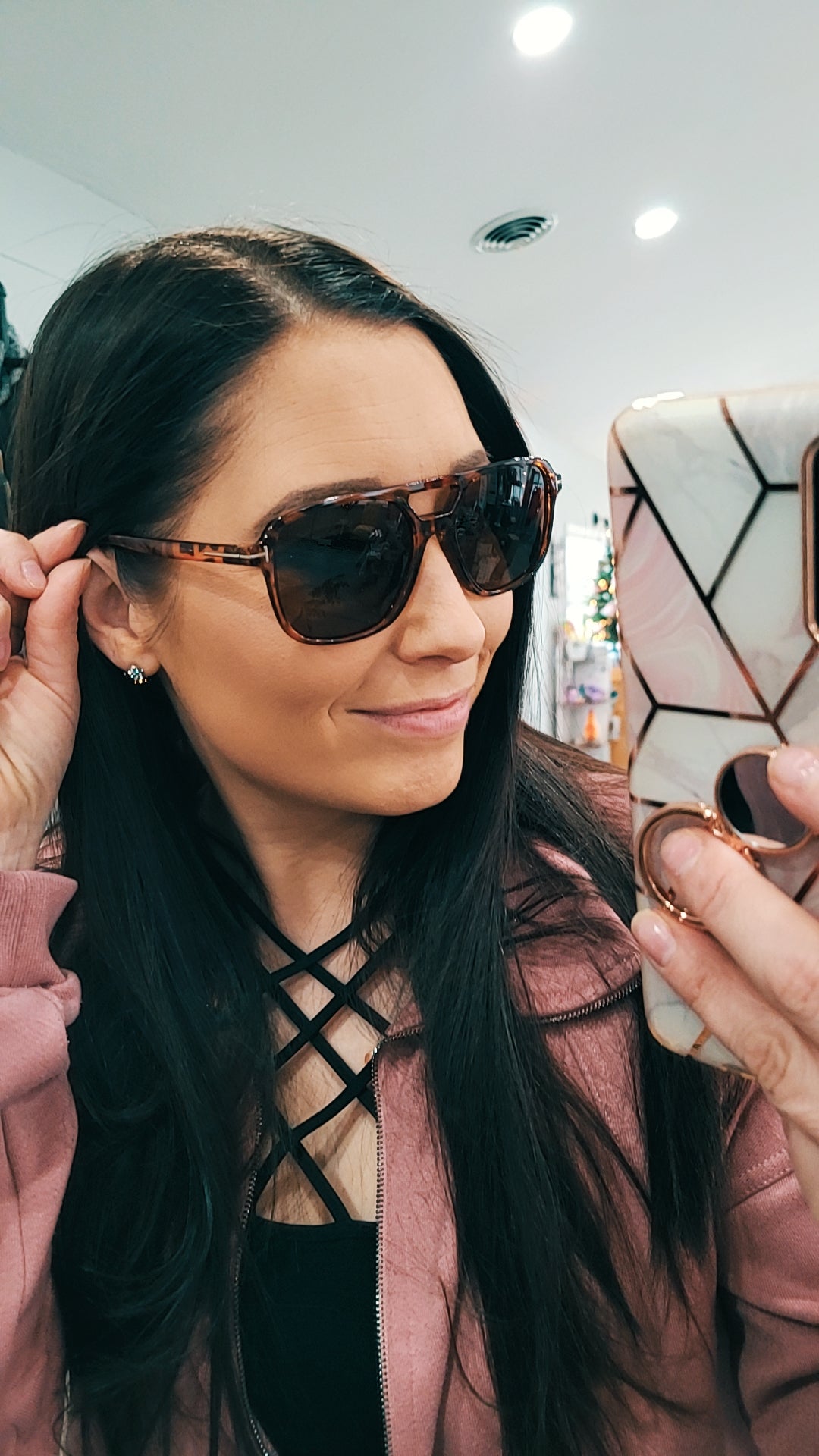 Double Bridge Aviator Sunglasses