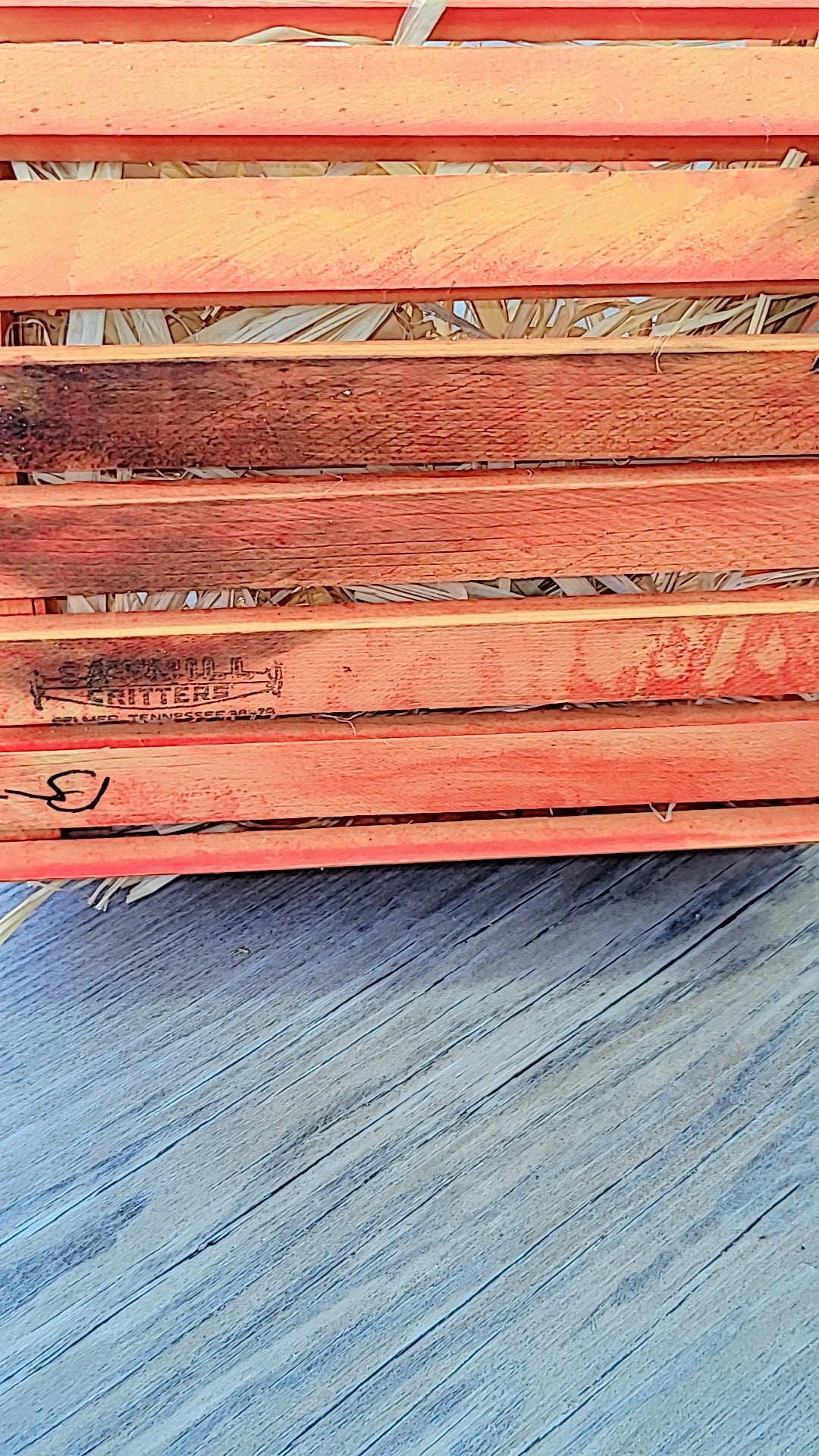 Wooden pumpkin basket
