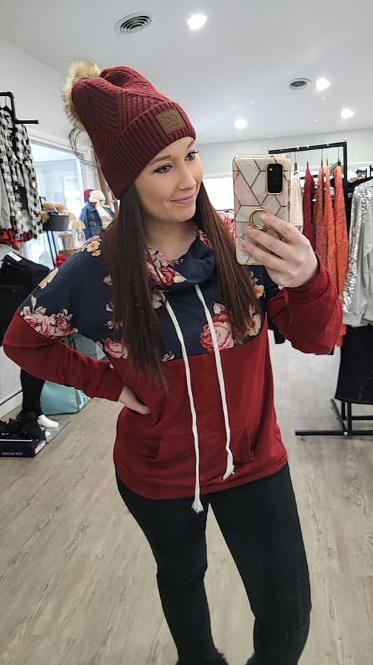 FALL in love floral pullover