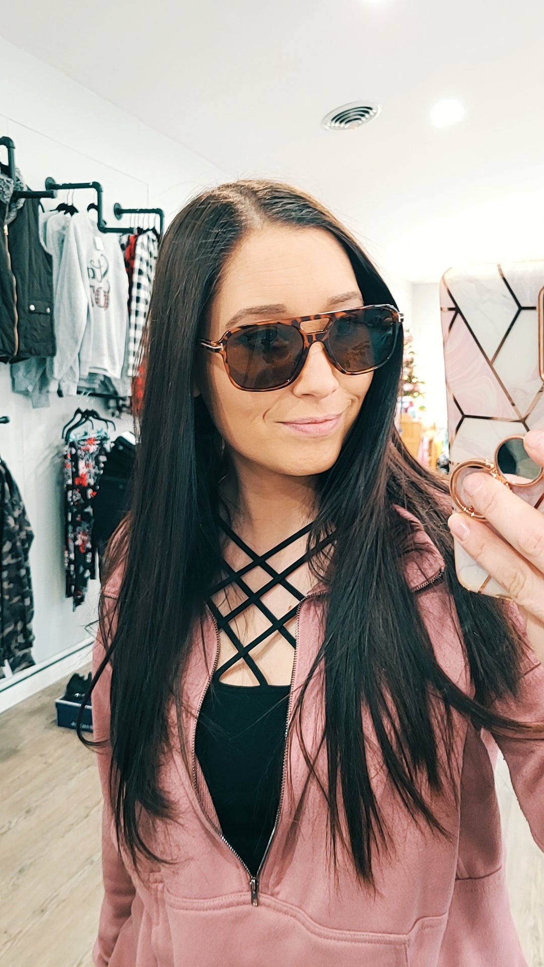 Double Bridge Aviator Sunglasses