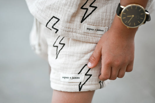 100% Muslin Cotton Short Set - Lightning Fast