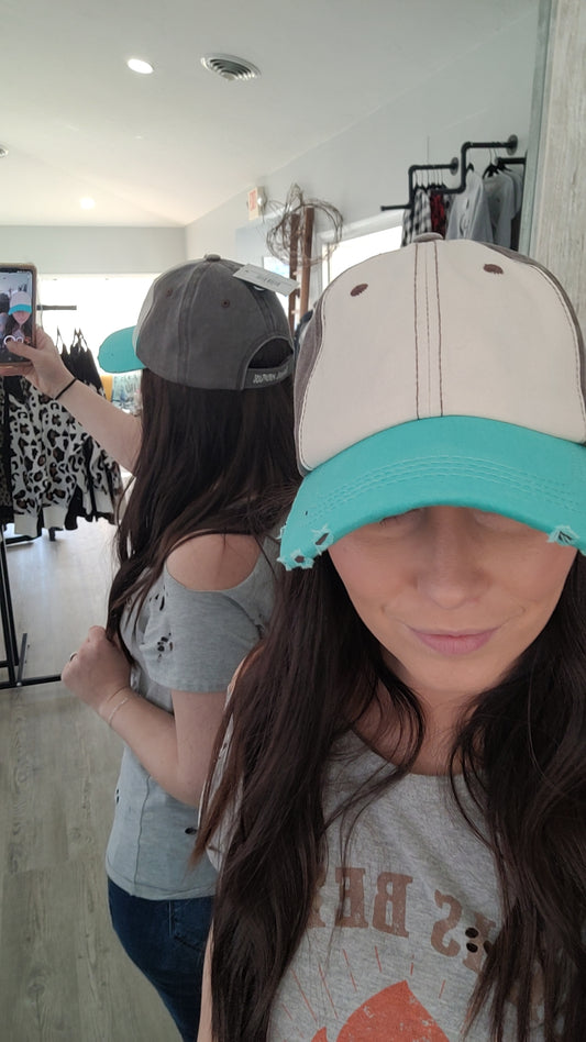 Distressed Ball Caps