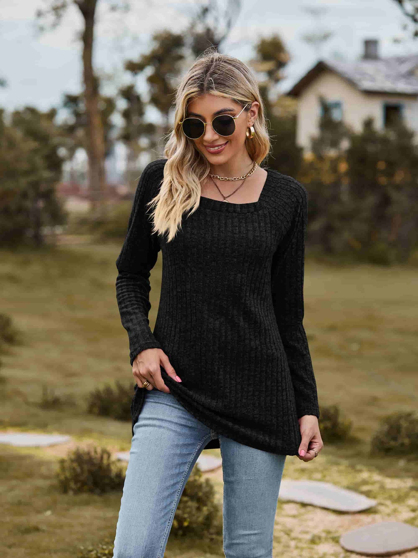 The Lamy Square Neck L.Sleeve