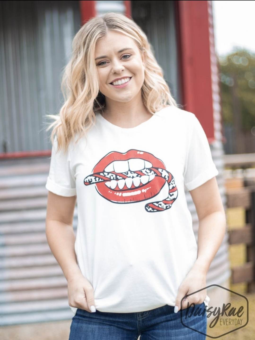 Candy Cane Lips Tee