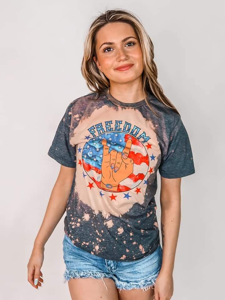 Bleached Freedom Tee