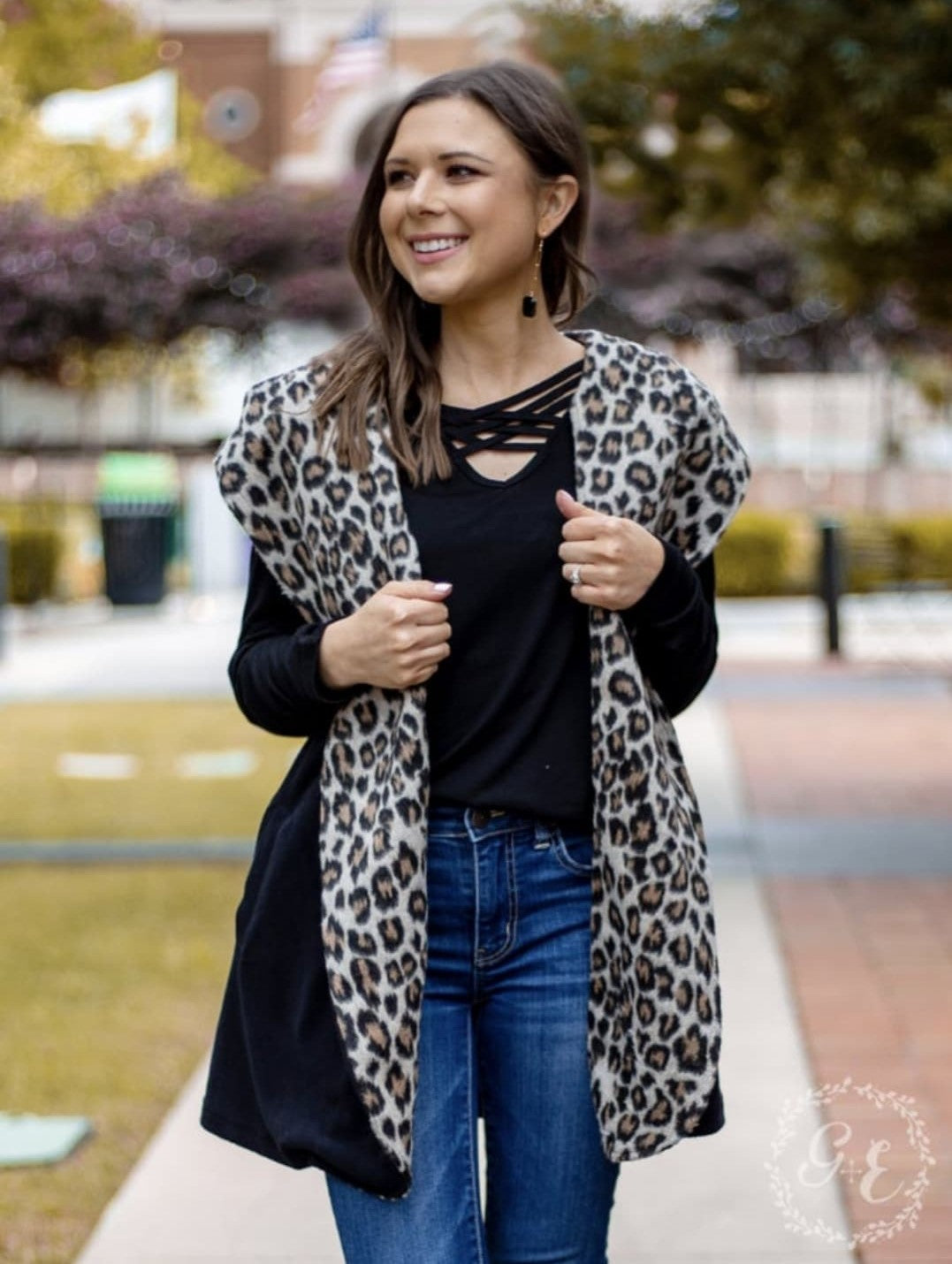 Leopard Vest Cardi