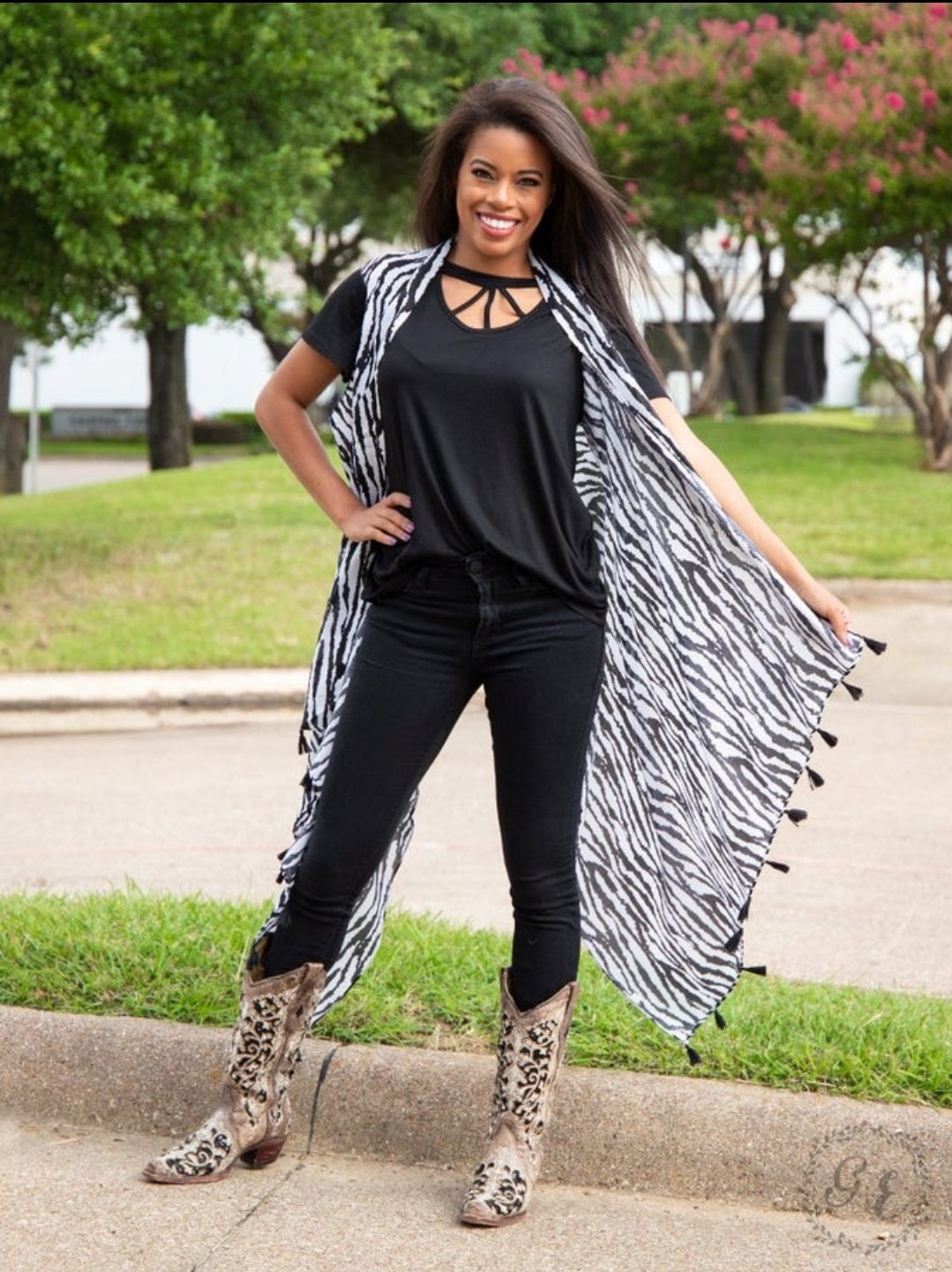 Animal Print kimono vests