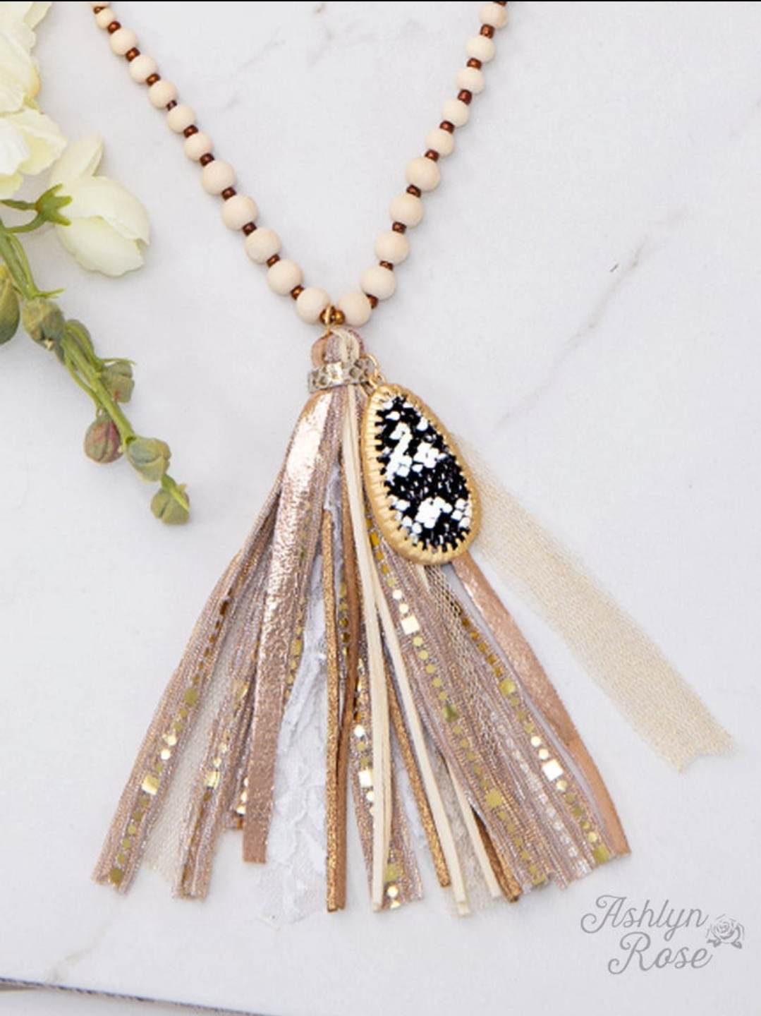 She's a Beaut. Tassel Necklace