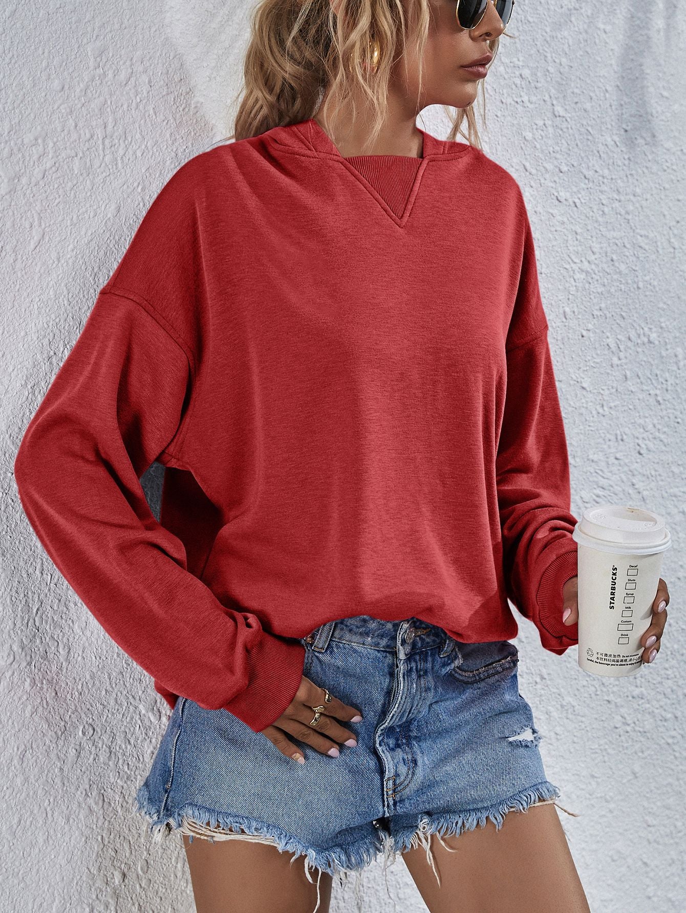 Dropped Shoulder Hoodie