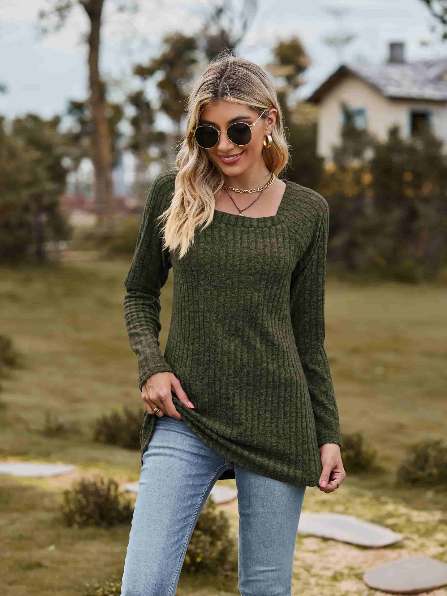 The Lamy Square Neck L.Sleeve