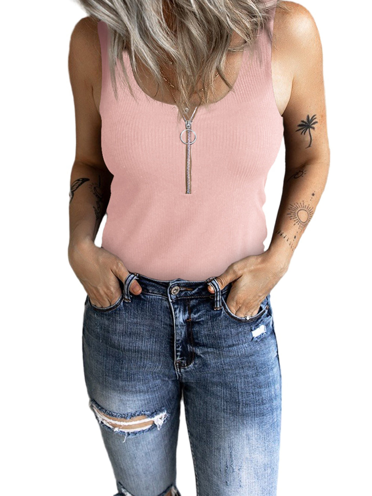 The Isabella Zipper Tank
