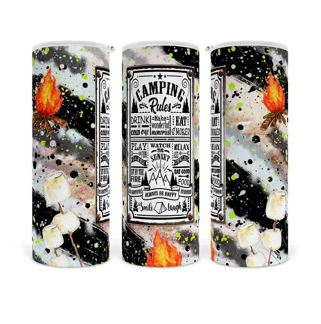 Camping Rules - Skinny Tumbler
