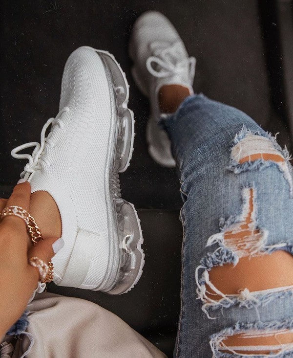 Run With Me Tennies in White