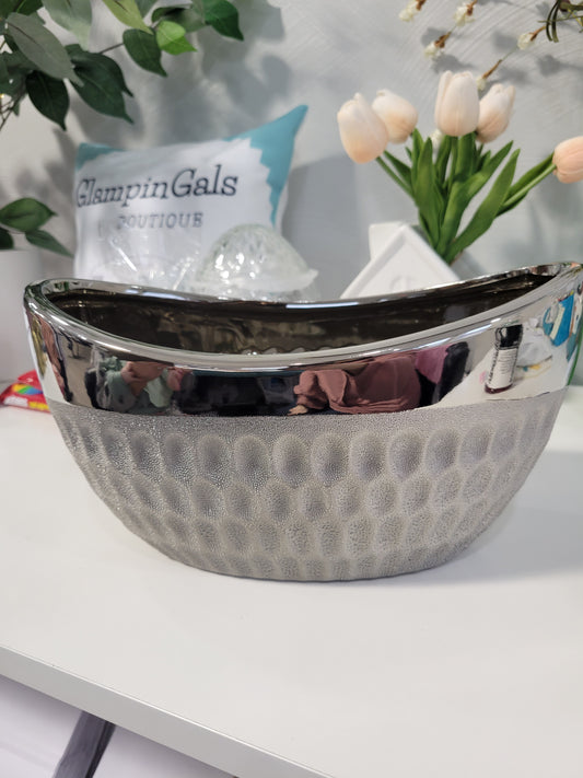 Silver decorative bowl