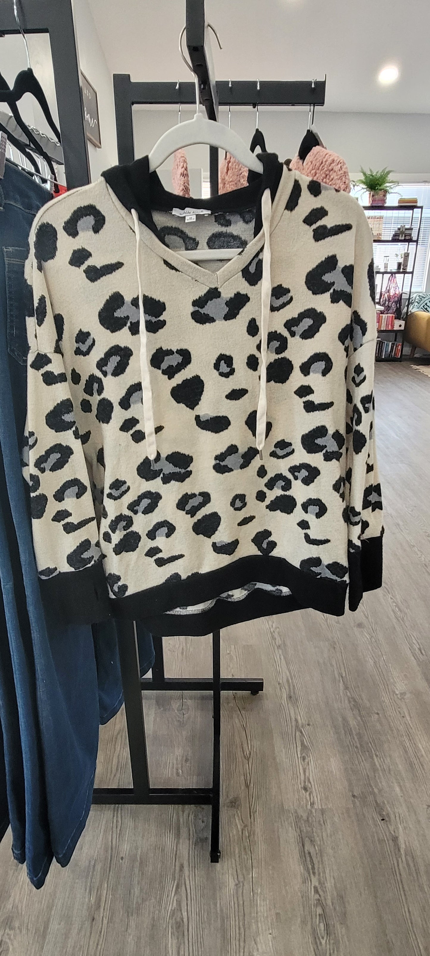 Snow leopard pullover