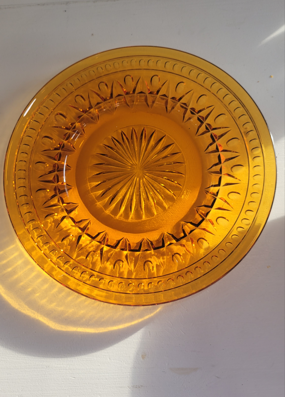 Vintage Indiana Amber Glass Bowl & Plate