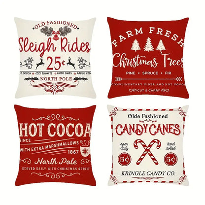 Holiday Decor Pillows - Reds