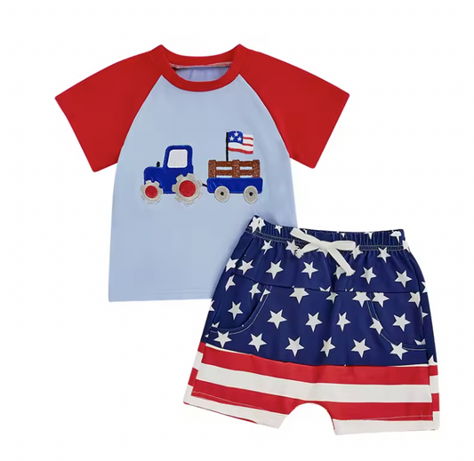 USA Chenille Tractor Flag Short Set-PreOrder