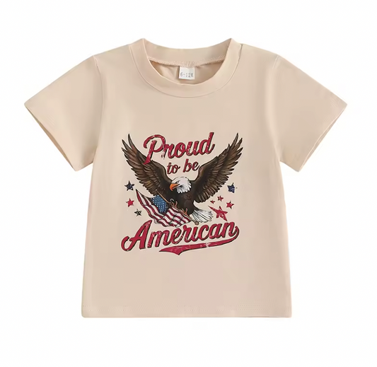 Proud to be an American Beige Tee-PreOrder