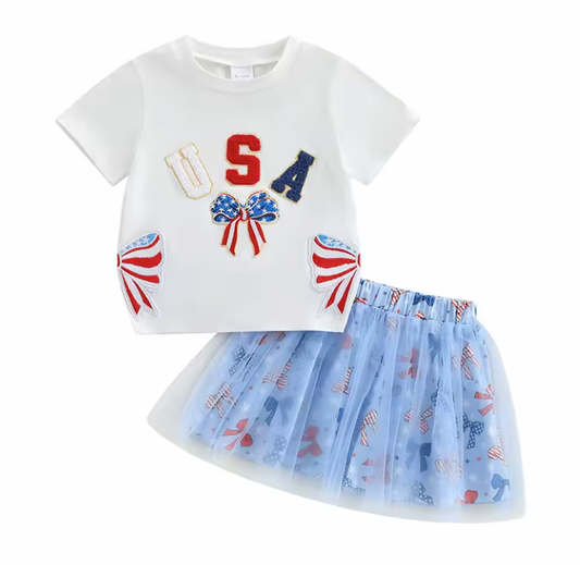 USA Bow Tutu Set-PreOrder