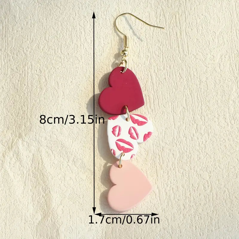 3 Heart Pendant Dangles