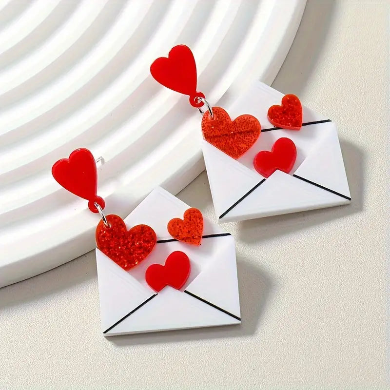 VDay Envelope Earrings