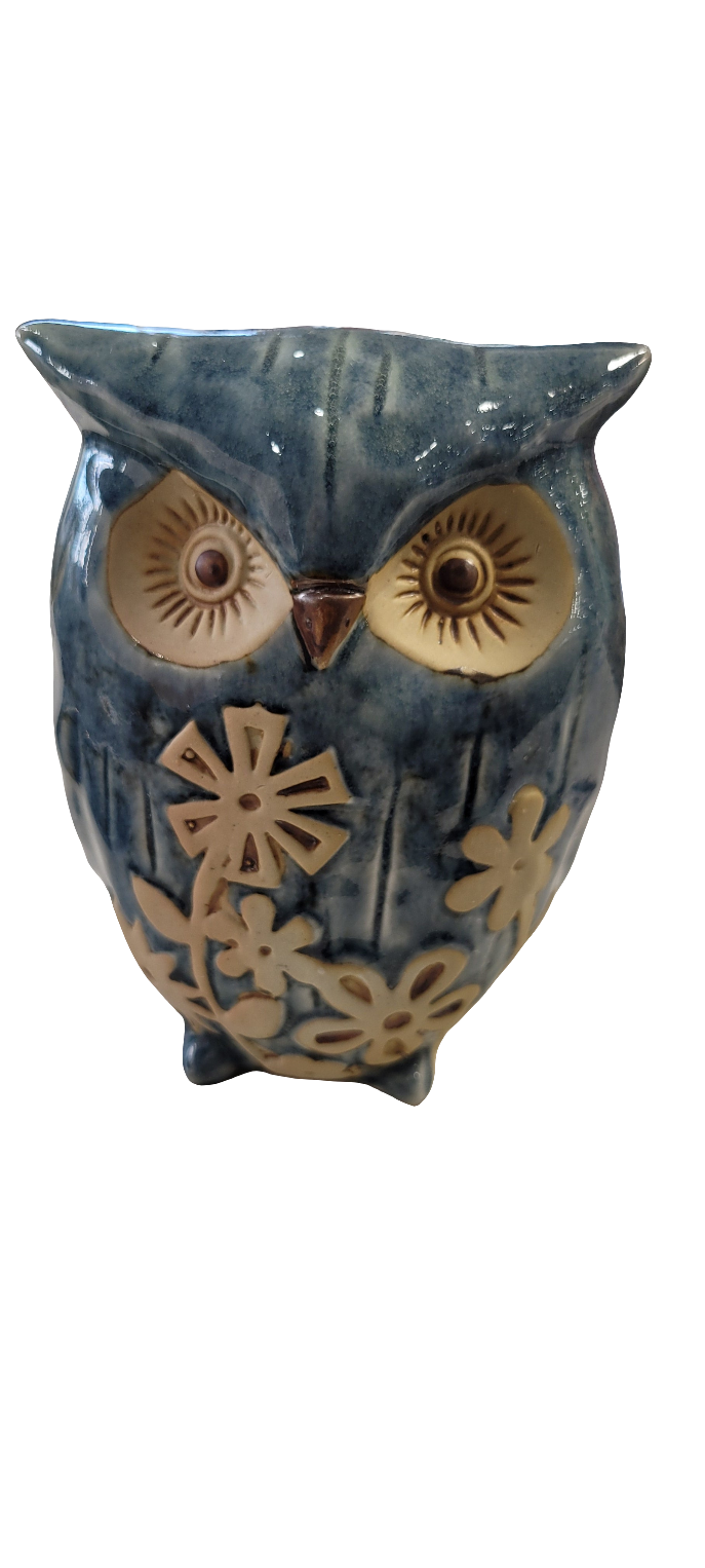 Blue owl decor