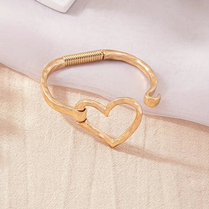 Hollow Heart Cuff Bracelet