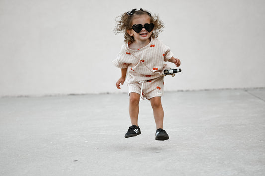 100% Muslin Cotton Short Set - So Cherry Cute