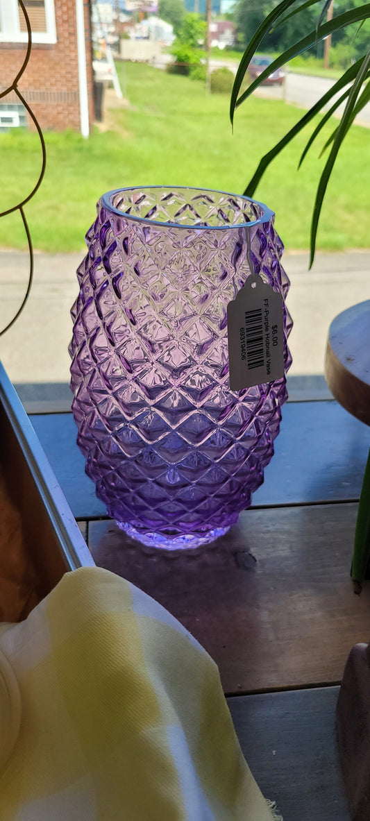 FF-Purple Hobnail Vase