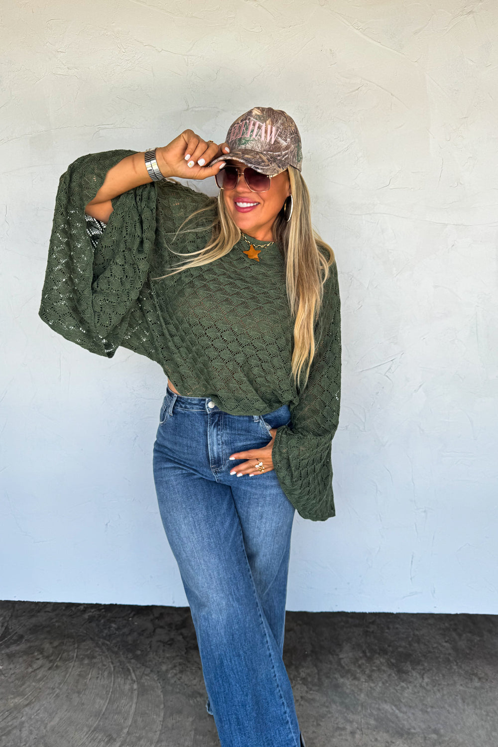 Free Spirit Bell Sleeve Top