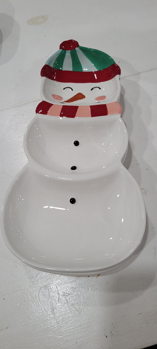 Snowman platter