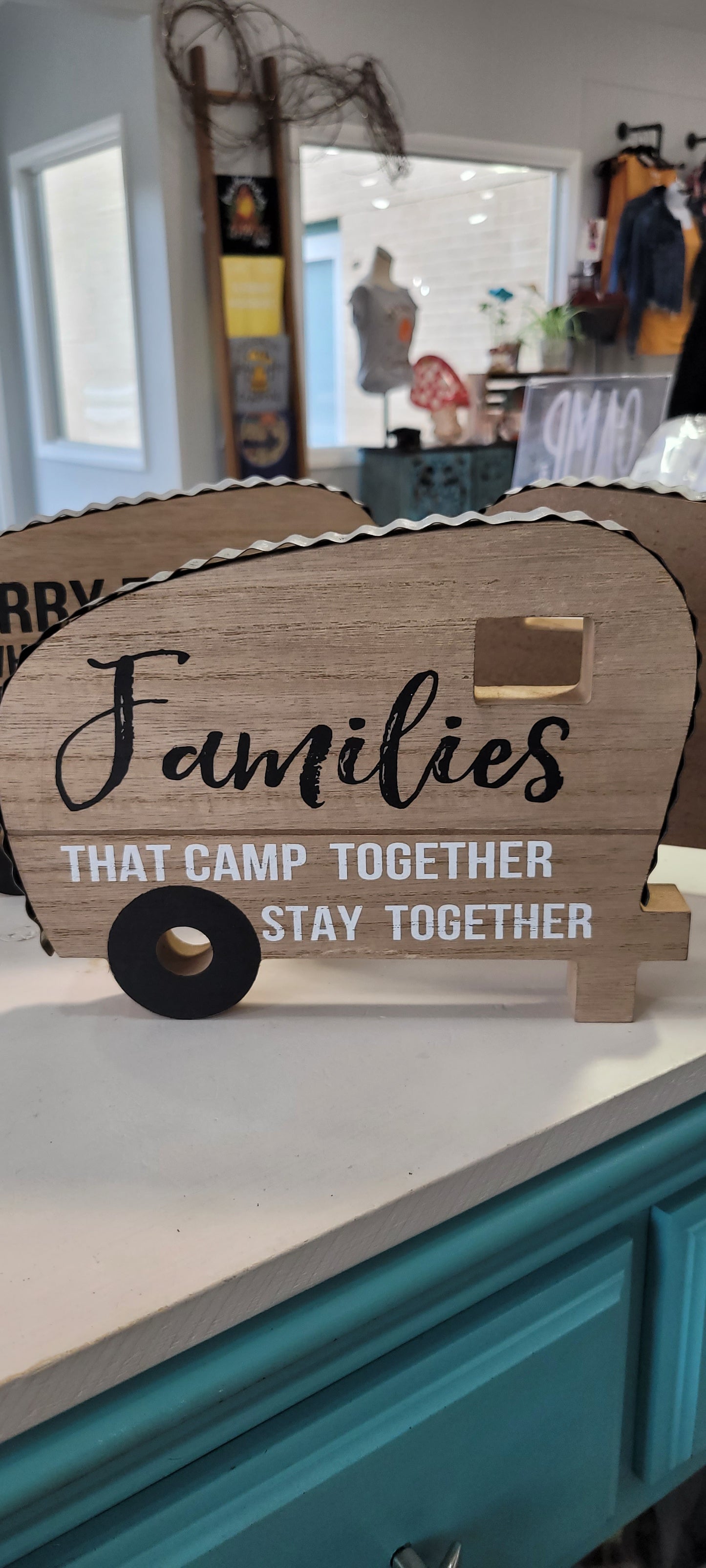 Wooden camper decor