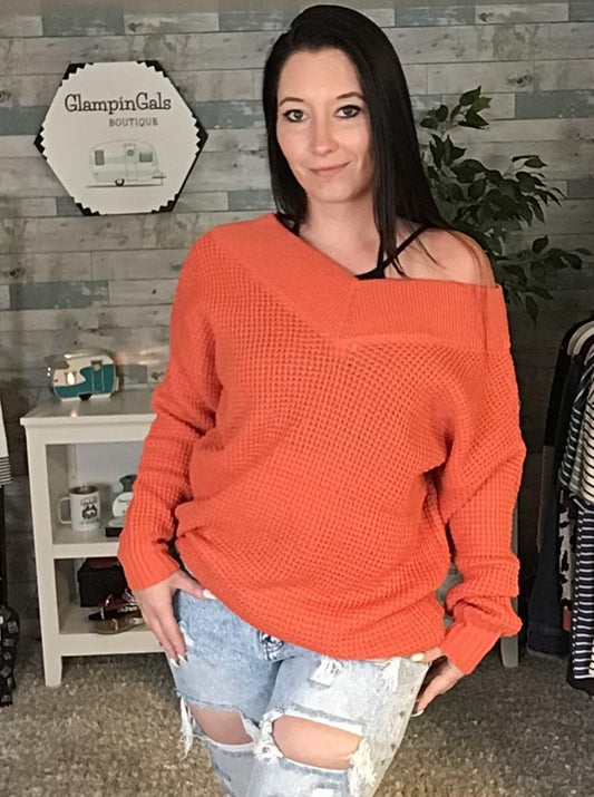 Off the Shoulder Knit Sweater