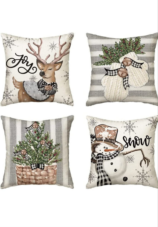 Holiday Decor Pillow- Grey's